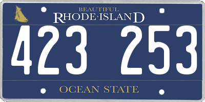 RI license plate 423253