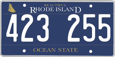 RI license plate 423255