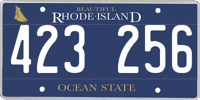 RI license plate 423256