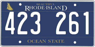 RI license plate 423261