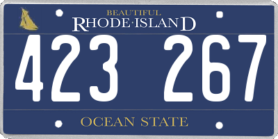 RI license plate 423267
