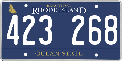 RI license plate 423268