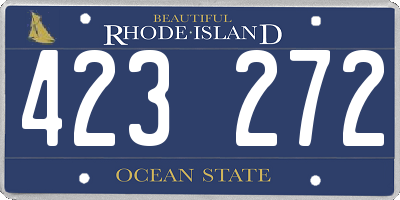 RI license plate 423272