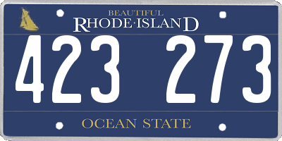 RI license plate 423273