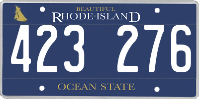 RI license plate 423276