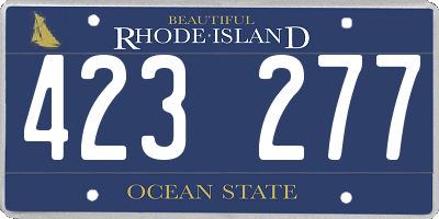 RI license plate 423277