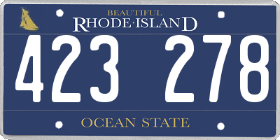 RI license plate 423278