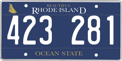 RI license plate 423281