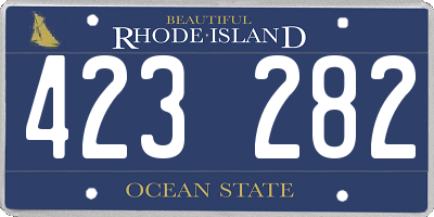 RI license plate 423282