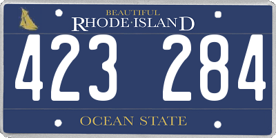 RI license plate 423284