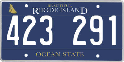 RI license plate 423291