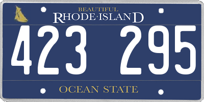 RI license plate 423295