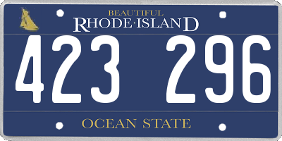 RI license plate 423296