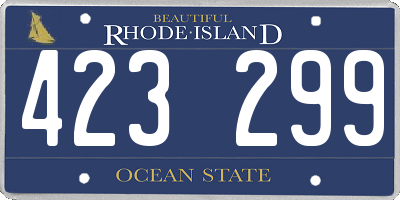 RI license plate 423299