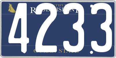 RI license plate 4233