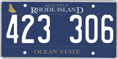 RI license plate 423306