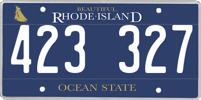RI license plate 423327