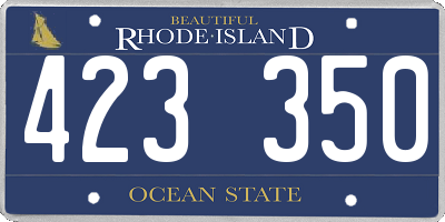 RI license plate 423350