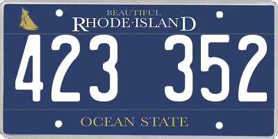 RI license plate 423352