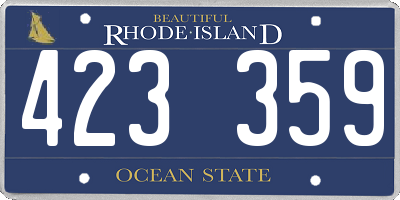 RI license plate 423359