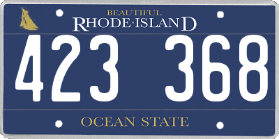 RI license plate 423368
