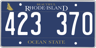 RI license plate 423370