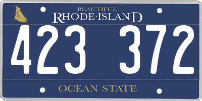 RI license plate 423372