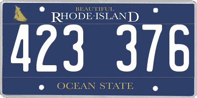 RI license plate 423376