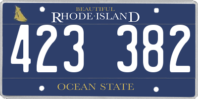 RI license plate 423382