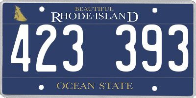 RI license plate 423393