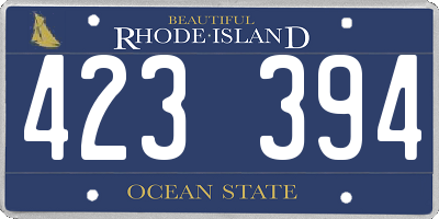 RI license plate 423394