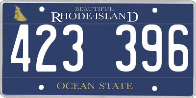 RI license plate 423396