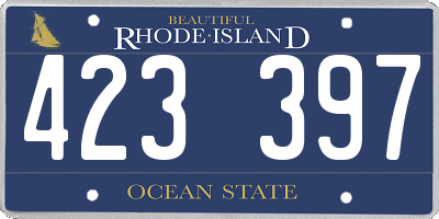 RI license plate 423397