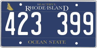 RI license plate 423399
