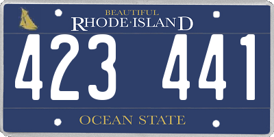 RI license plate 423441