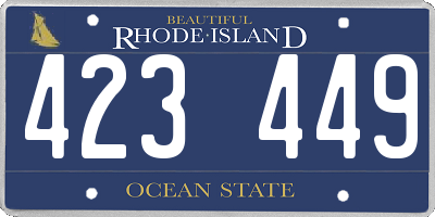 RI license plate 423449
