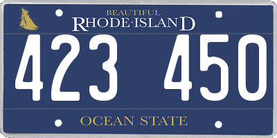 RI license plate 423450