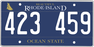 RI license plate 423459