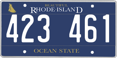 RI license plate 423461
