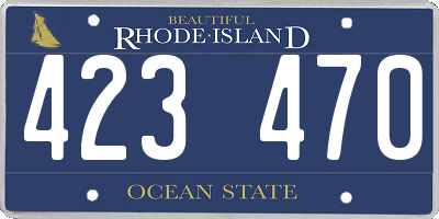 RI license plate 423470
