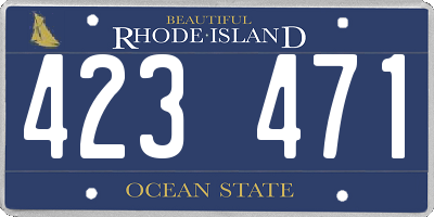 RI license plate 423471