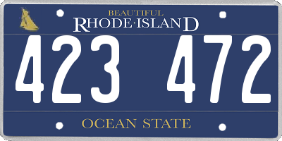 RI license plate 423472