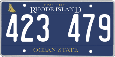 RI license plate 423479