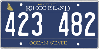 RI license plate 423482