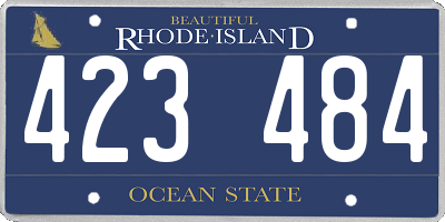 RI license plate 423484