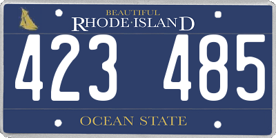 RI license plate 423485