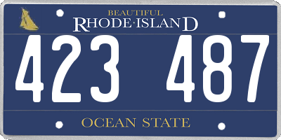 RI license plate 423487