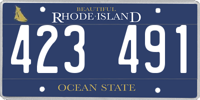 RI license plate 423491