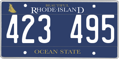 RI license plate 423495