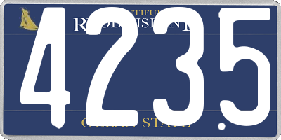 RI license plate 4235